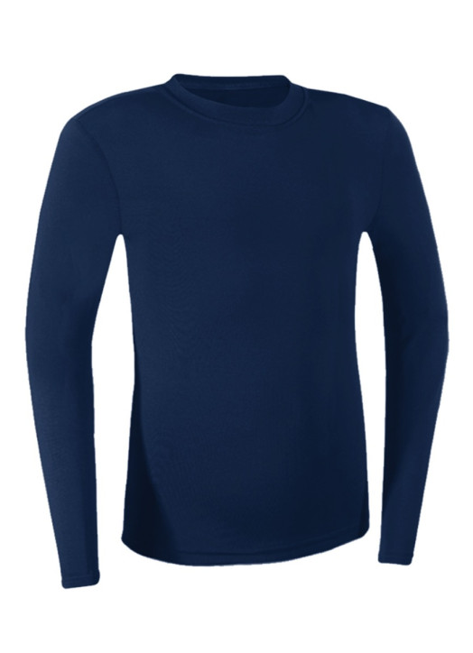 Junior BaseLayer Top LS Crew Navy Blue