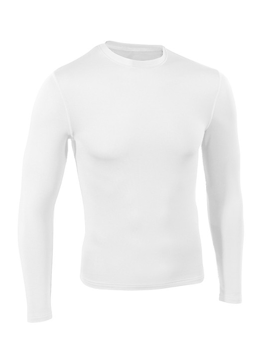 Men's BaseLayer Top LS Crew White