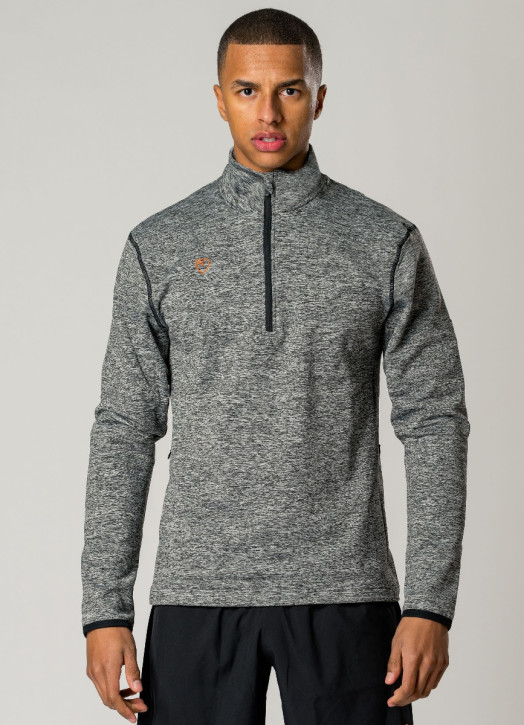 Men's Quarter Zip Fleece Grey Marle