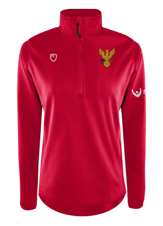 Women's Quarter Zip MidLayer Scarlet Red