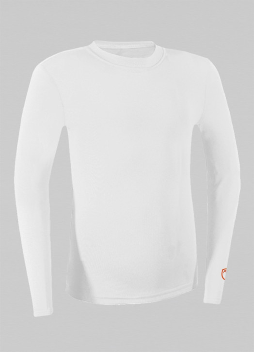 Junior BaseLayer Top LS Crew White