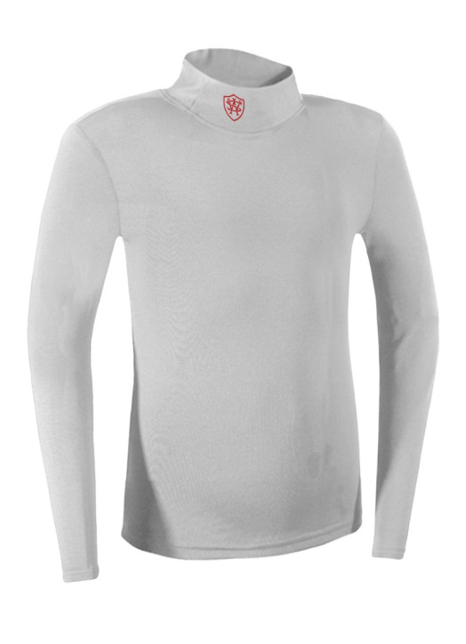 Junior BaseLayer Top LS Crew White