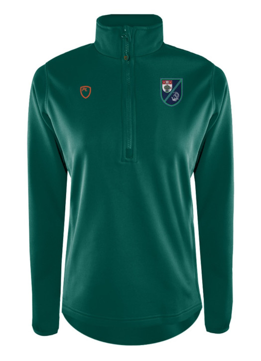 Junior Quarter Zip MidLayer Forest Green