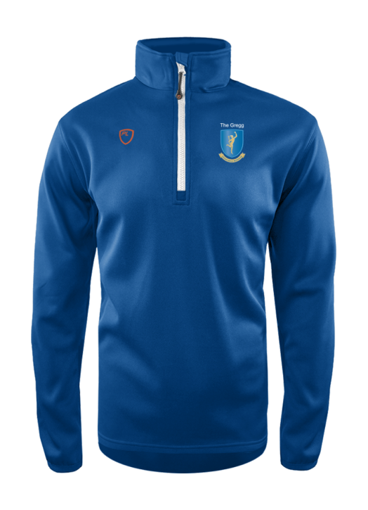 Junior Quarter Zip MidLayer Ocean Blue