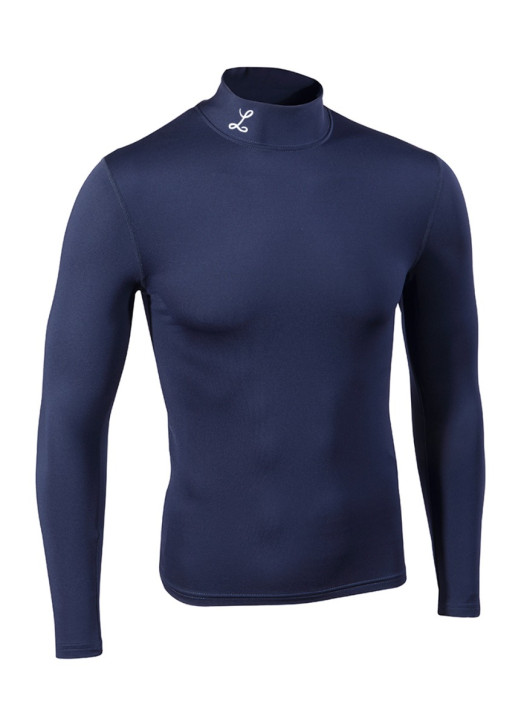 Men's BaseLayer Top LS Turtle Navy Blue