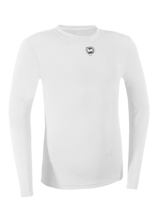 Junior BaseLayer Top LS Crew White