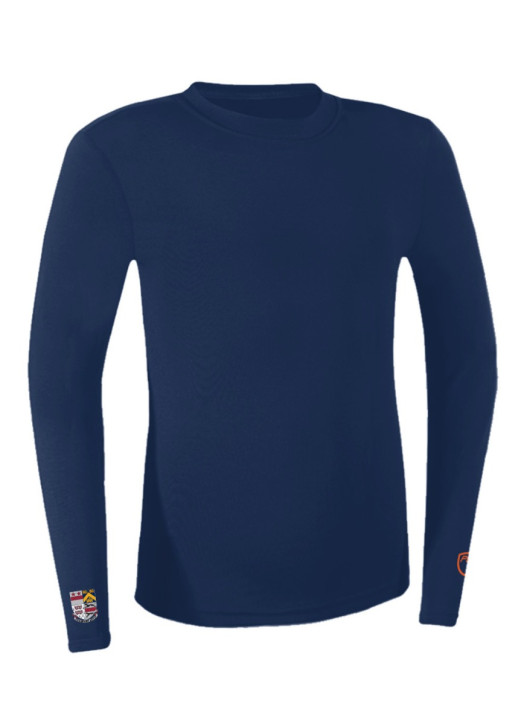 Junior BaseLayer Top LS Crew Navy