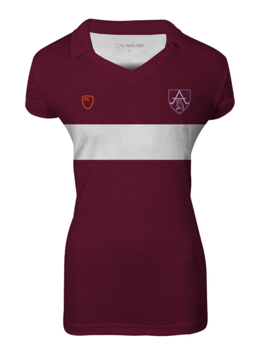 Girls' Court Shirt C/S Maroon