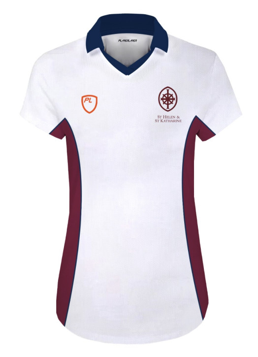 Girls Court Shirt C/S - No velcro White