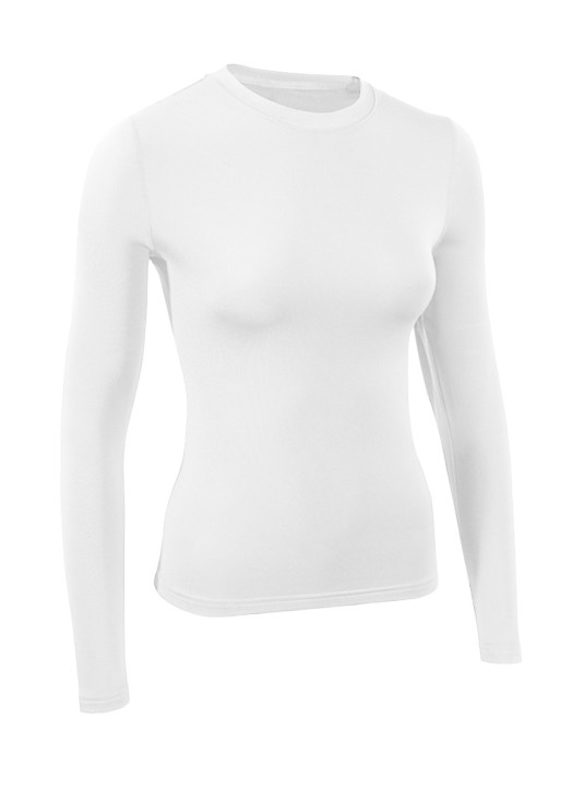 Women's BaseLayer Top LS Crew White