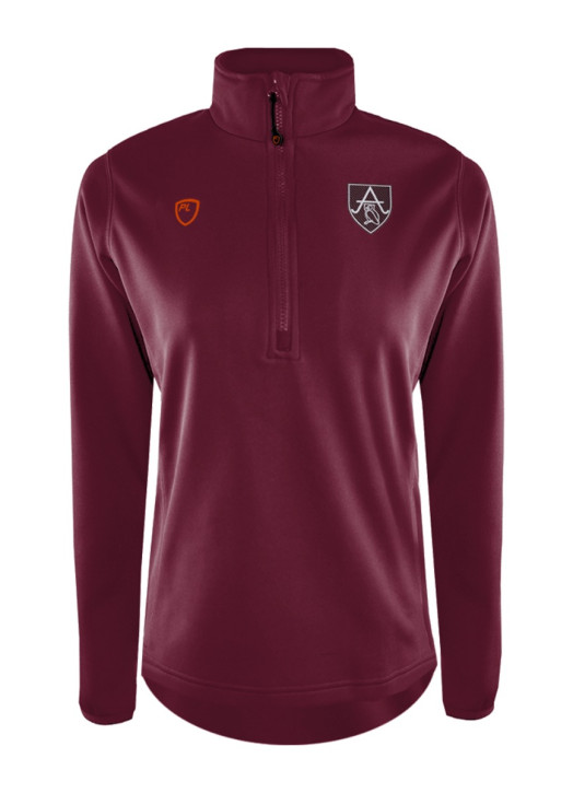 Women's Quarter Zip MidLayer Maroon
