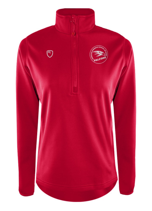 Women's Quarter Zip MidLayer Scarlet Red